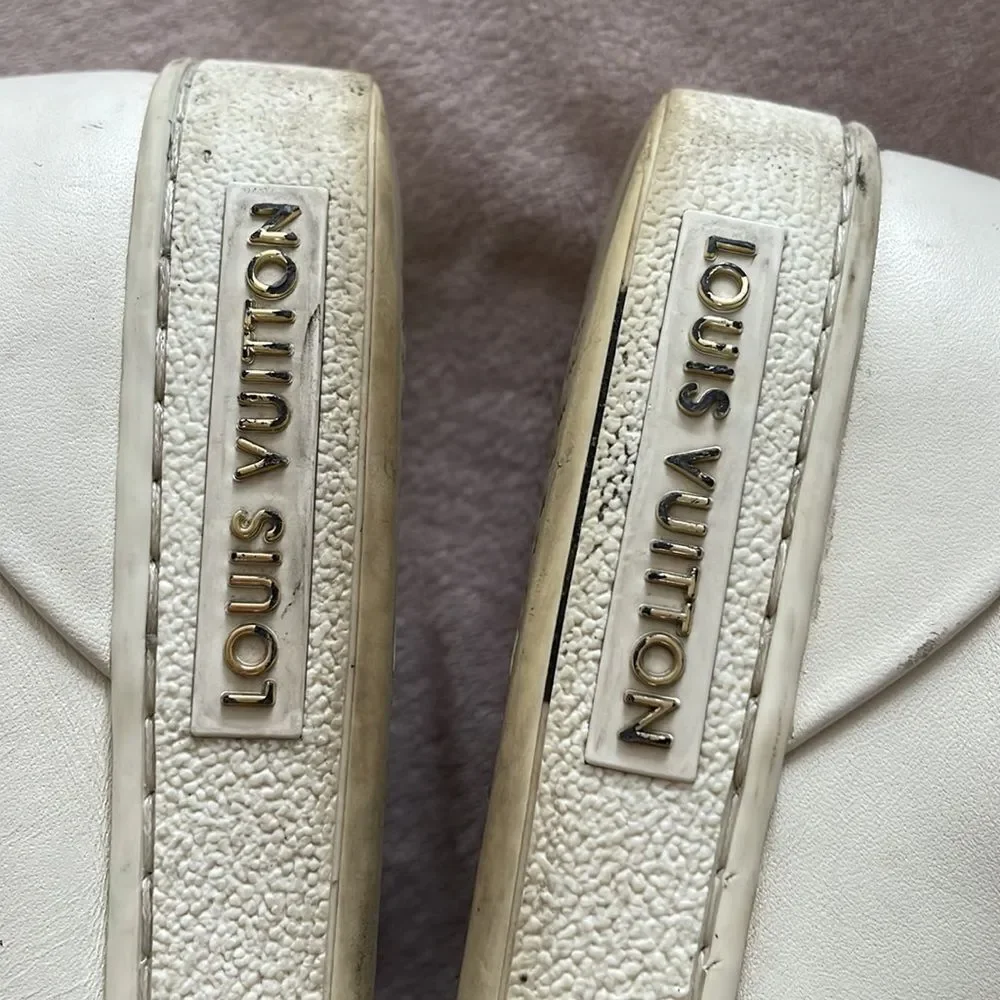 LOUIS VUITTON | Front Row Leather Sneakers - Picture 8 of 16
